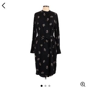 Vince black floral dress